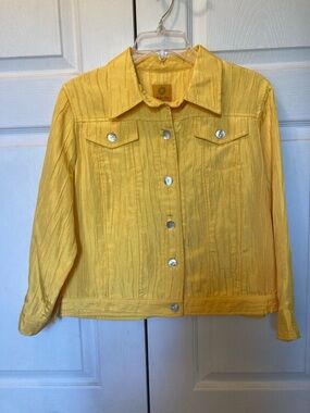 Sunny yellow Ruby Rd cropped Jacket ☀️